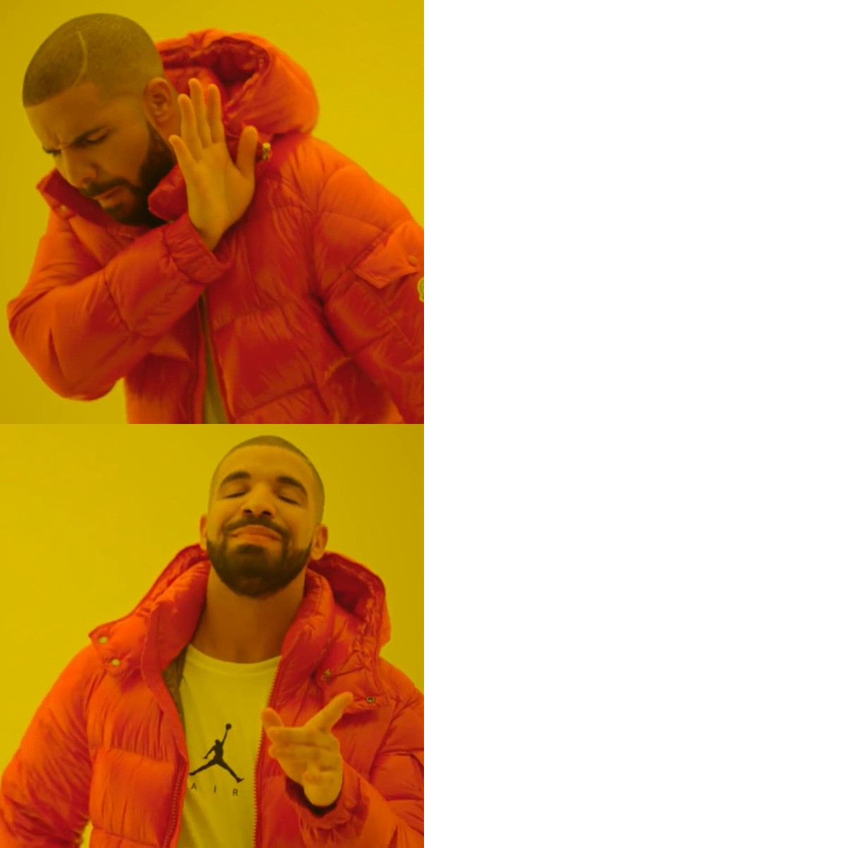 Drake Hotline Bling meme about MIRA