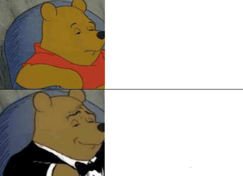 Tuxedo Winnie The Pooh meme about MIRA